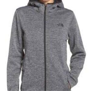 The North Face Women's Charcoal Grey Jacket with Hood Sz L (O1)